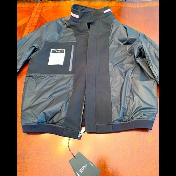 Hugo Boss Camur zip front water repellent wind resistant jacket in black Sz L - Picture 6 of 16